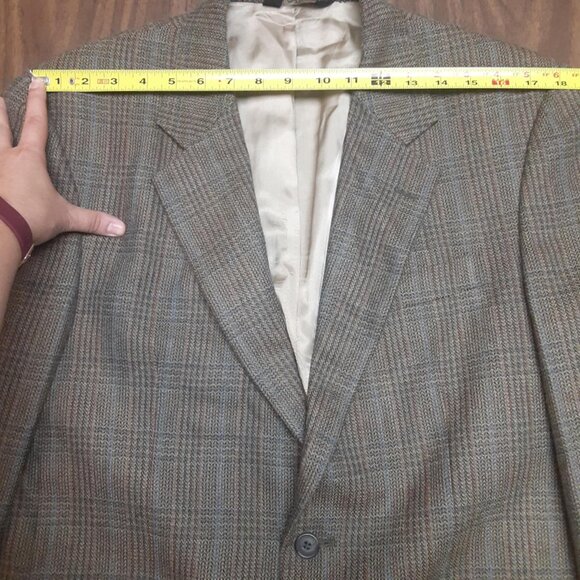 Jos. A. Bank Men's 40R Wool Cashmere Herringbone Sports Coat Two Button - Picture 12 of 16